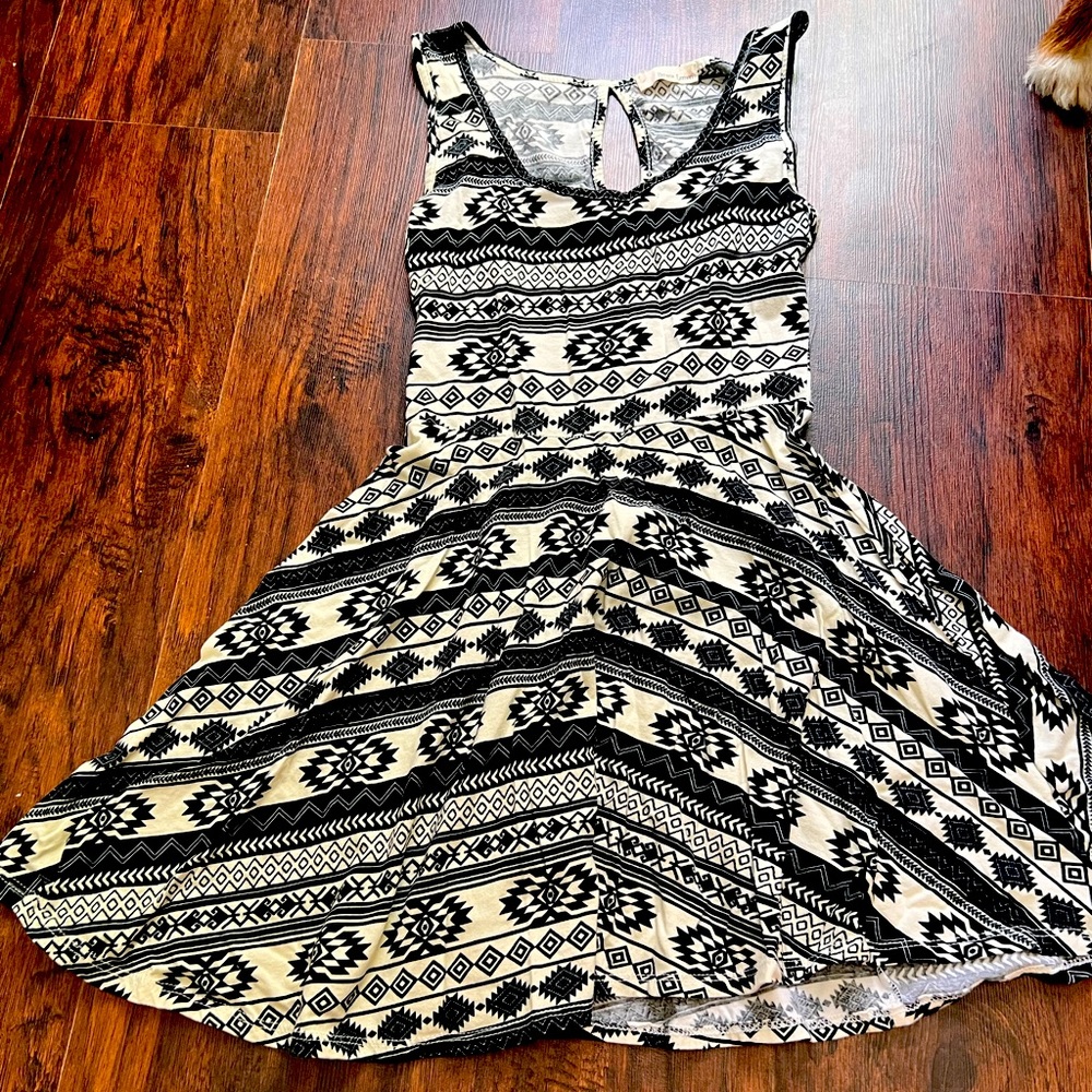 Aztec print skater dress, size small
